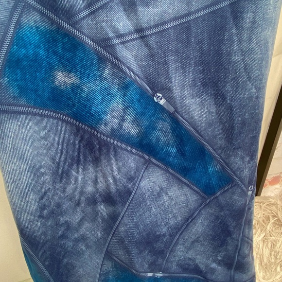 Women’s Tank Midi Dress with Patchwork Denim Print - Picture 4 of 9